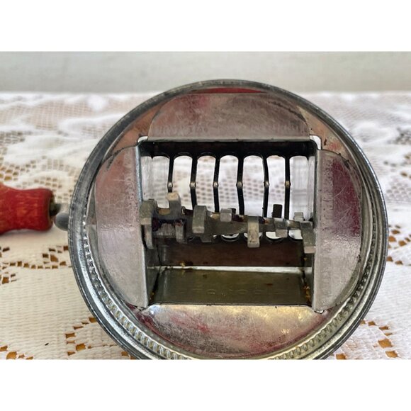 Vintage 1930s Nut/Spice Chopper Glass Jar Metal Farmhouse Decor - Picture 6 of 14